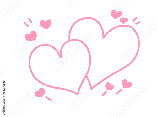 ハートアイコン　シンプル　ピンク