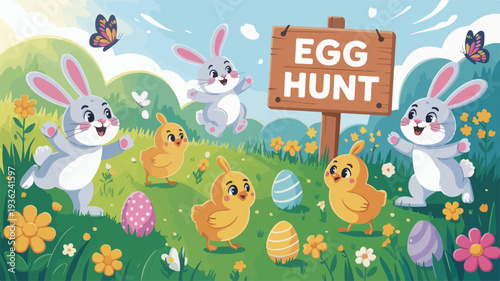 Easter Egg Hunt Scene