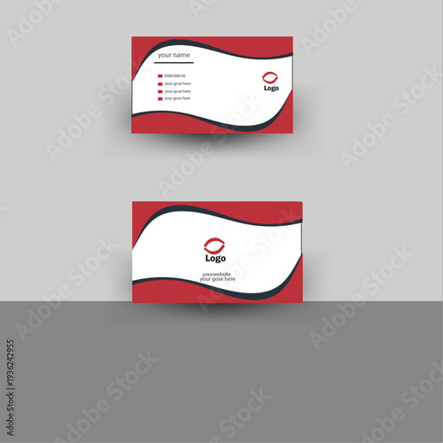 Modern Corporate Business Card Design – Red Theme Template