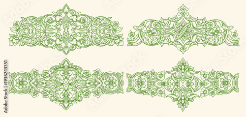 Ornate vintage frames and scroll elements. Classic calligraphy swirls, swashes, floral motifs. Good for greeting cards, wedding invitations, restaurant menu, royal certificates and graphic design.