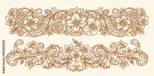 Vintage vintage ekements Luxury classic vignettes, borders, labels and monograms isolated on a white background. Decorative calligraphic elements for certificates, posters and cards in retro style.