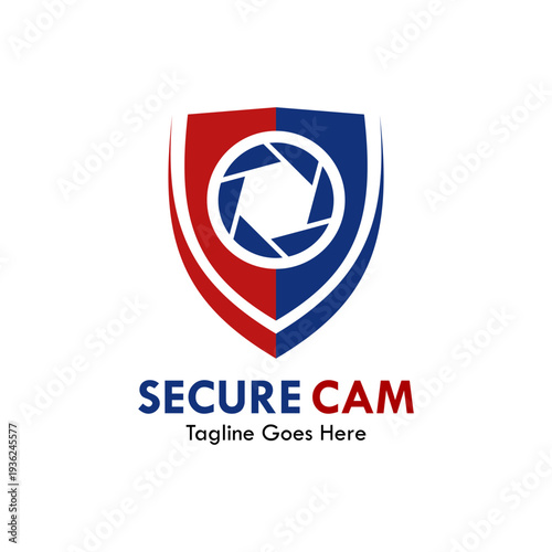 Free Download Secure camera logo combining a shield emblem with a camera lens aperture. Professional design for security systems, surveillance technology, or private photography services. - GFXLoad