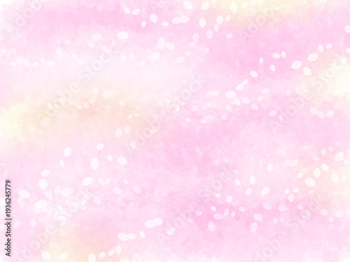 春の桜イメージのテクスチャー背景素材。満開の桜並木や桜吹雪のイメージ。キラキラした光の粒子。あたたかく賑やかなやさしい春の雰囲気。