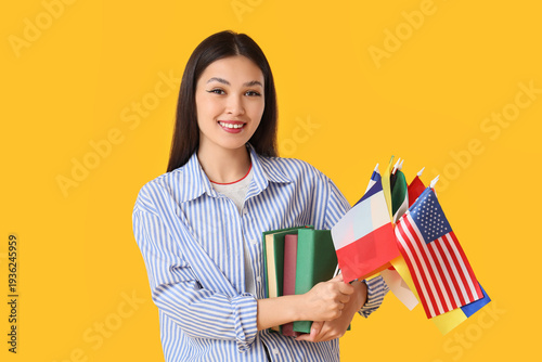 Female Asian student with f...