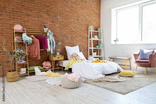 Interior of messy children'...