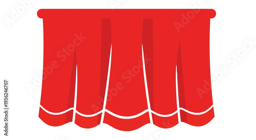 Red Stage Curtains Vector Illustration, Theater Background, Performance Design