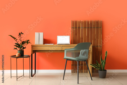 Interior of office with wor...