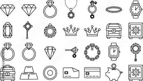 Gemini said

Vintage black silhouette vector icon set of jewelry and earrings for business web design illustration