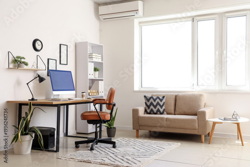 Interior of light office wi...