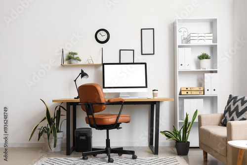 Interior of light office wi...