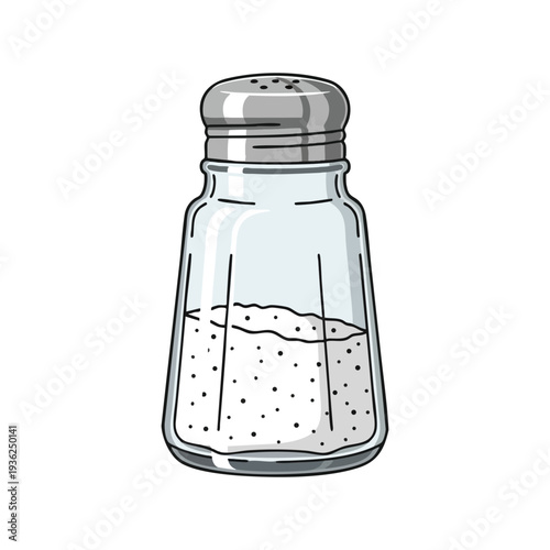 Illustration of a Salt Shaker for Food and Cooking Scenes