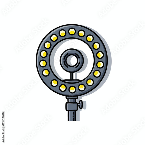 Studio Lighting Equipment with Circular LED Ring Light for Photography and Video Production