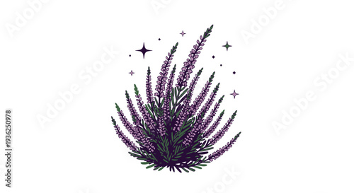 Lavender Bush with Sparkles