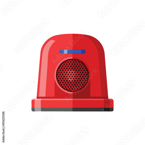 Bright Red Fire Alarm Siren for Safety Alert System