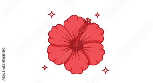 Hibiscus Flower with Sparkles