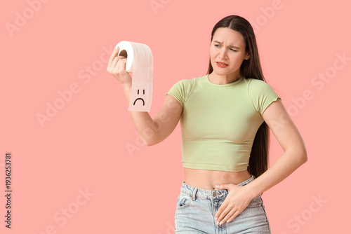 Suffering young woman with ...