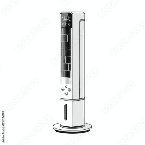 Modern Tower Fan for Indoor Cooling and Air Circulation