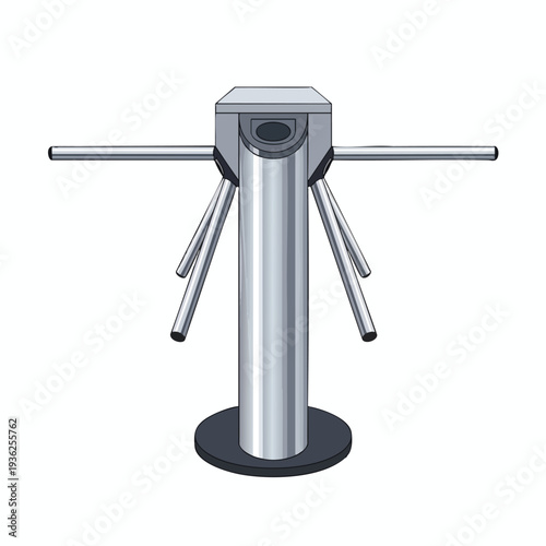 Modern Turnstile Entrance Gate for Secure Access Control