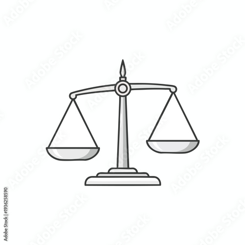 Balanced Scales of Justice Symbolizing Fairness and Equality