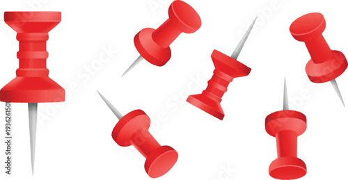 push pin isolated on white