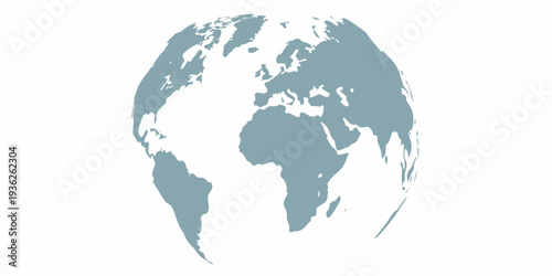 Stylized depiction of earth showing europe africa and parts of asia