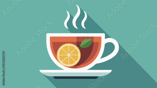 Steaming Hot Tea with Lemon