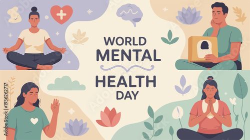 World Mental Health Day Illustration