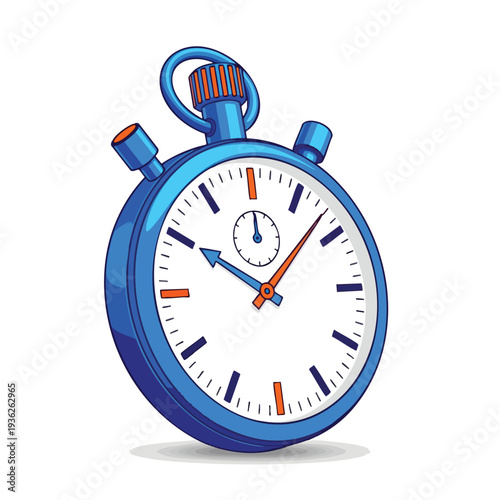 Modern Blue Stopwatch with Precision Timing for Sports and Fitness Events