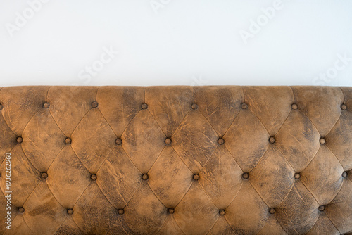 Wallpaper Mural Brown leather couch in the space and copy space, skin texture. Torontodigital.ca