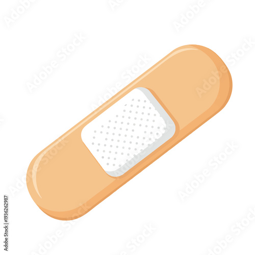 Close up of a modern adhesive bandage for first aid and wound care