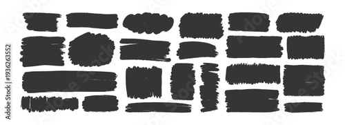 Hand-drawn crayon frames with rough textures and doodle borders. Black text boxes featuring organic shapes. Vector illustration.