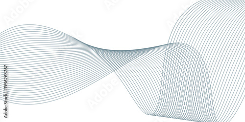 Vector abstract background with dynamic blue waves.