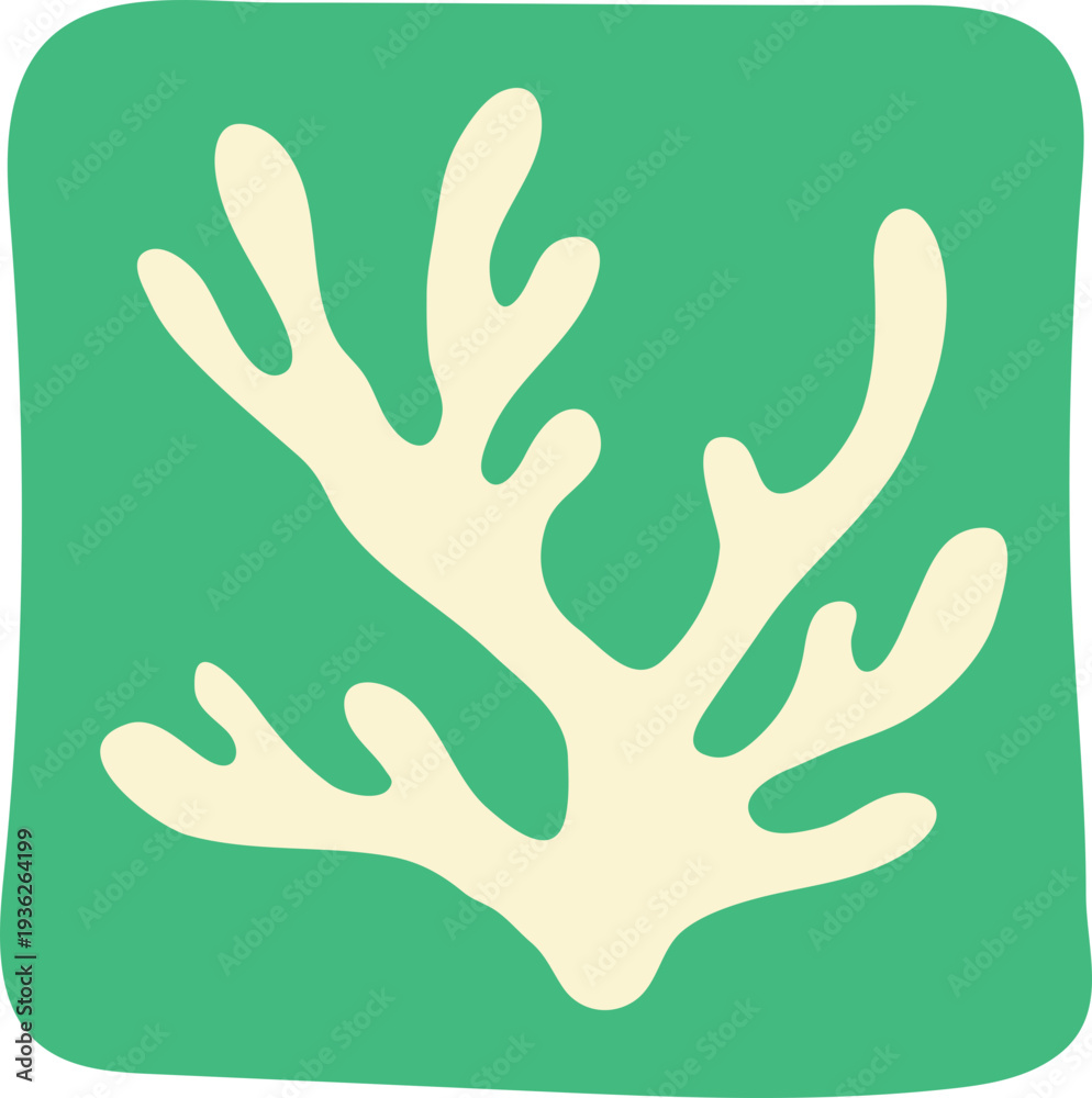 Obraz premium Green Coral Art