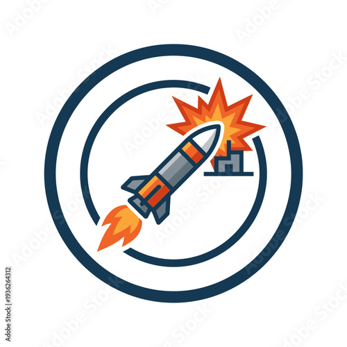 Rocket Launching from Circular Platform with Explosion