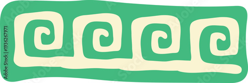 Green Wave Border Pattern