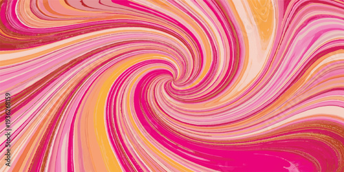An artistic abstract wallpaper featuring a colorful spiral vortex of purple and pink light waves with motion energy, blending circular patterns and rainbow curves into a vibrant texture backdrop