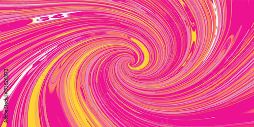 A vibrant digital art wallpaper featuring an abstract pink and purple spiral design with a fractal vortex motion and a colorful light pattern on a textured wave backdrop