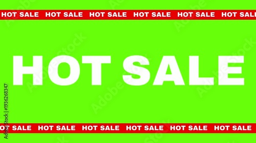 Hot Sale Advertisement on Neon Green Background