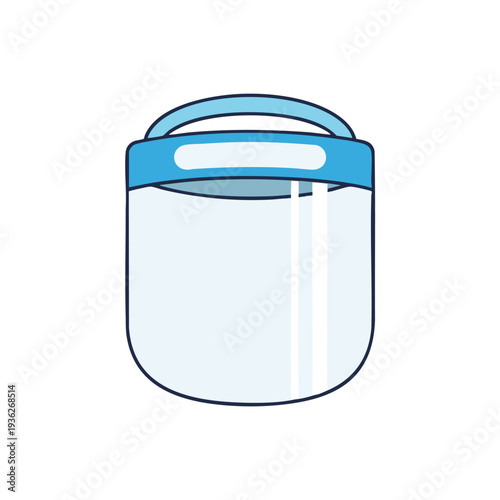 Modern Clear Storage Container with Blue Lid for Food Storage and Organization