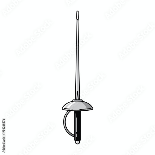 Black Handgun with Silencer on White Background for Gun Enthusiast Collection