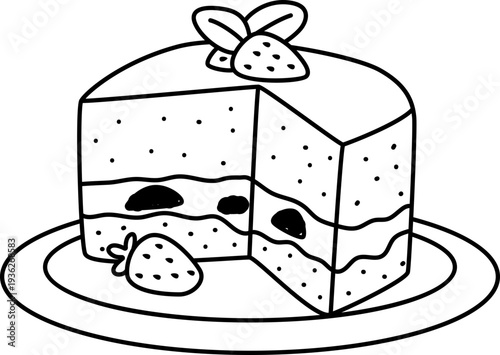 Fruitcake with Icing Festive Holiday Baking Design