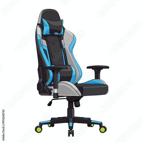 Modern Ergonomic Gaming and Office Chair with Adjustable Features and Bright Accents