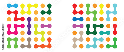 Abstract color full organic liquid meta balls pattern seamless horizontal border design. Meta ball pattern. Liquid drops or morph shapes background.