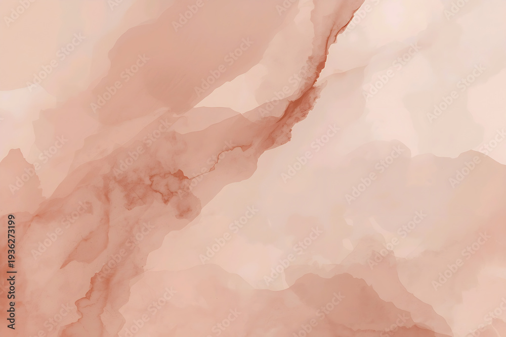 Fototapeta premium Soft abstract ink wash background in blush tones with gentle diffusion and calm minimal mood