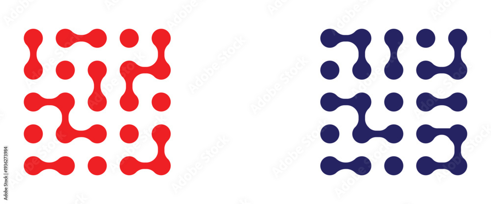 Fototapeta premium Connected dots icon circles pattern sign integration symbol abstract point movement connected round blobs. Black connected circle dots. meta balls pattern on white background. design illustration.