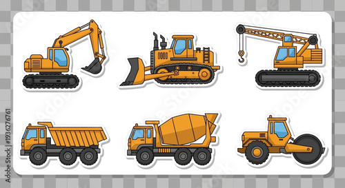 Gardening Tools Sticker Set with Watering Can, Shovel, Rake, Seed Packet, and Gloves