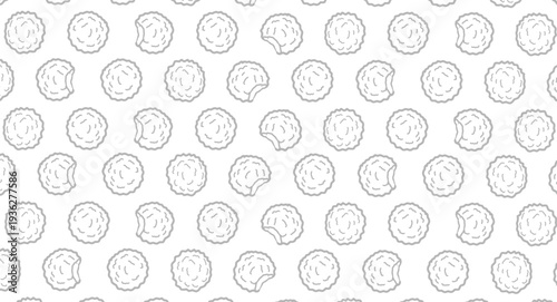 Falafel Seamless Pattern. Middleeastern Chickpea Balls. Handdrawn Food Doodle. Mepeating Streetfood Texture. Crispy Snack Illustration. Mediterranean Cuisine Background. Minimalist Culinary Pattern.
