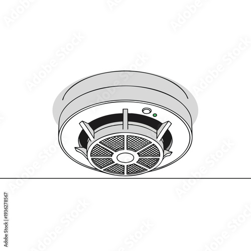 Modern Ceiling Fire Alarm Smoke Detector for Home Safety and Security