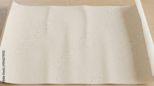 White Parchment Paper in Baking Tray.
