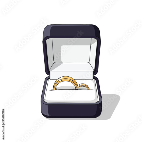 Elegant Gold Wedding Rings in Jewelry Box for Special Occasion